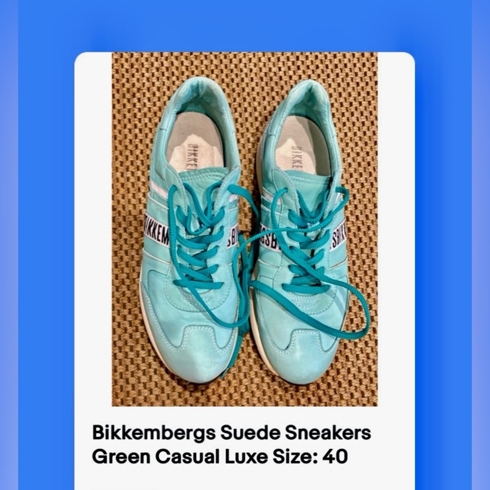 Bikkembergs Green Suede Sneakers for Women size 40. / 9 - Picture 1 of 17